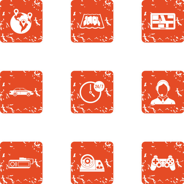 游戏位置图标设置grunge风格图片下载