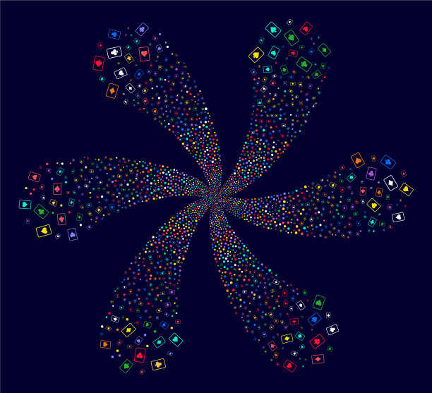 扑克牌卷曲扭曲图片下载