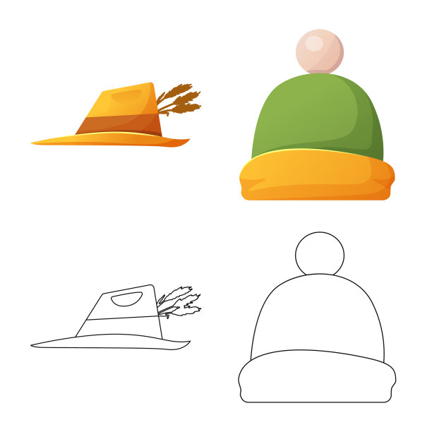 帽子的设计和帽子的标志套图片下载