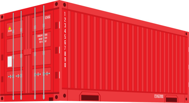 红色集装箱运输的物流和图片下载