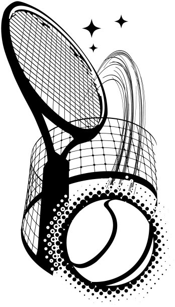 用网球拍踢穿的网球图片下载