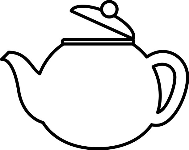 咖啡茶壶孤立图标图片下载