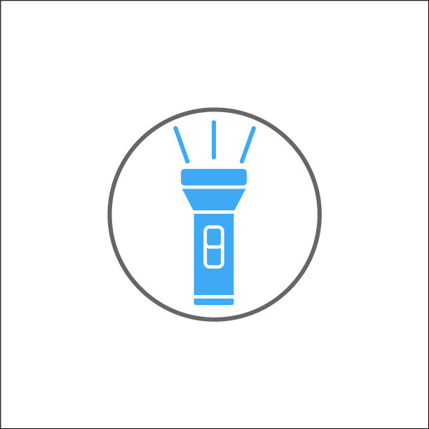 手电筒实体图标移动标志图形图片下载