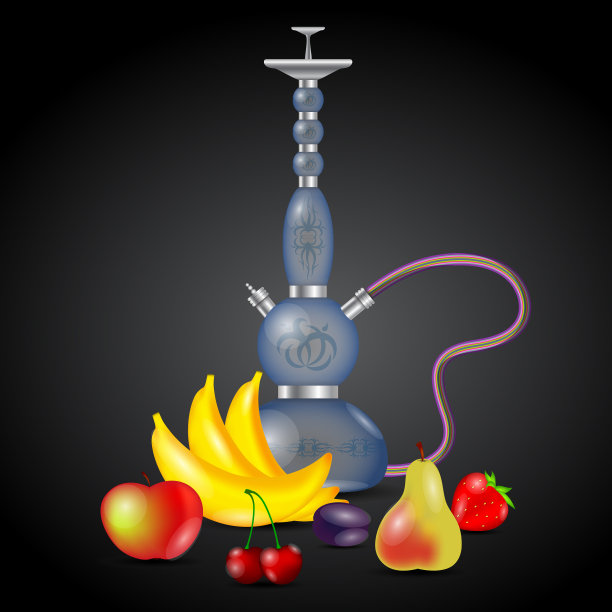 水烟和一套水果图片下载