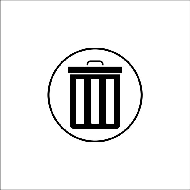 删除和回收站实心图标，移动标志和垃圾图片下载