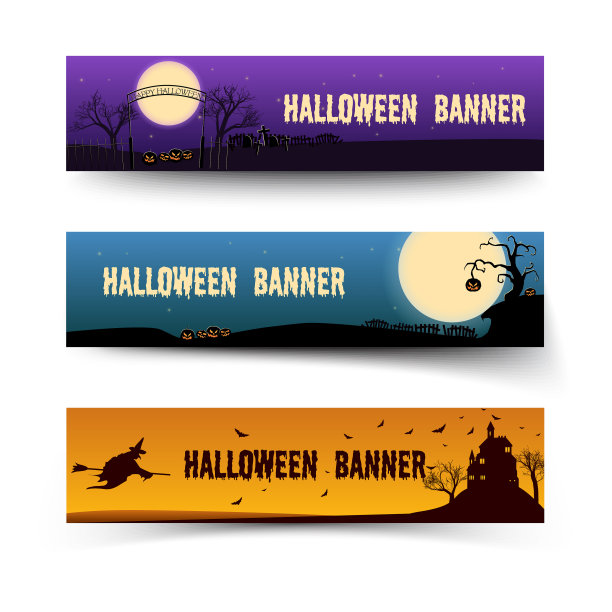 万圣节快乐横横幅图片下载
