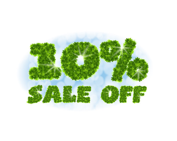 春季销售，字母和数字打九折图片下载