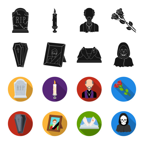 棺材上有一个盖子和一个十字架，上面有一张照片图片下载