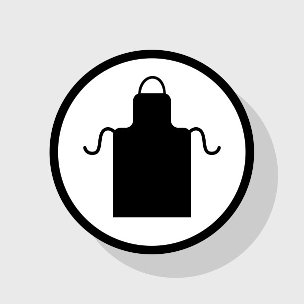 围裙简单标志平黑色图标图片下载