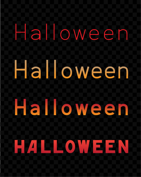 万圣节文字暗透明背景图片下载