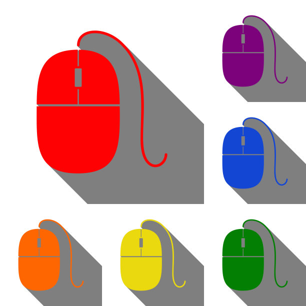 鼠标标志设置为红橙色图片下载