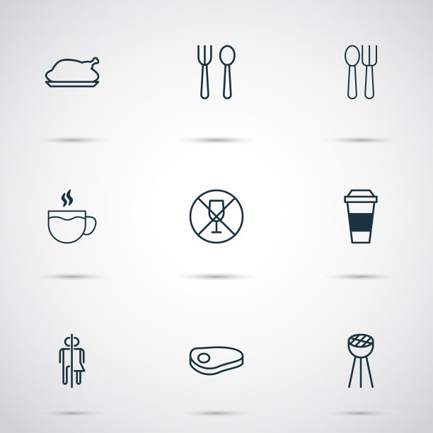 吃的图标集包括图标，如厕所图片下载