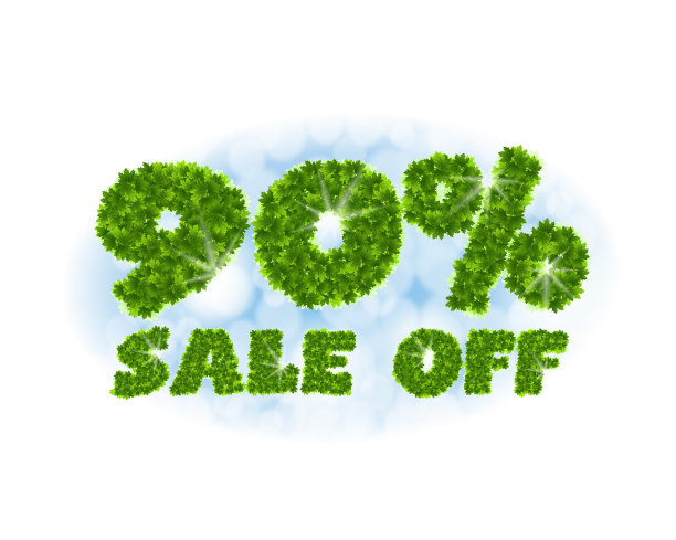 春季大减价，字母和数字九折图片下载