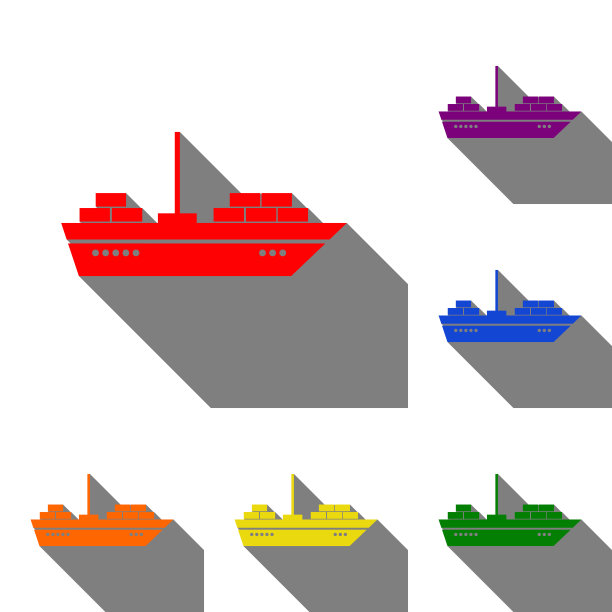 船舶标志设置为红、橙、黄图片下载