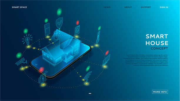 物联网智能家居概念图片下载