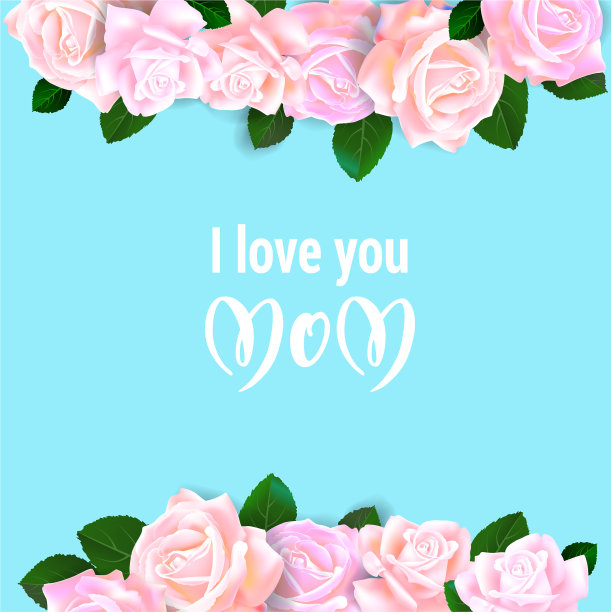 玫瑰的节日卡片图片下载