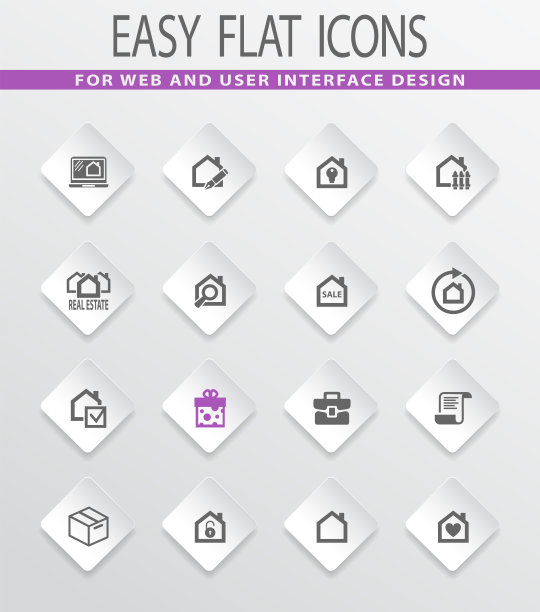房地产图标集图片下载