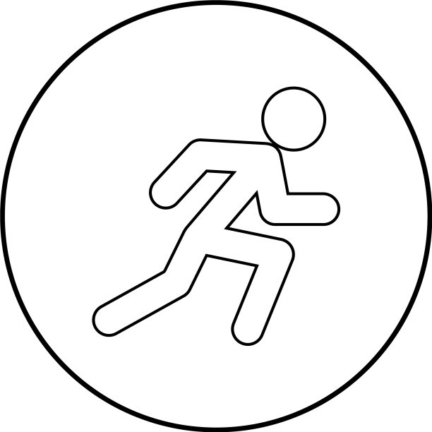 跑步男人黑色简约icon图片下载