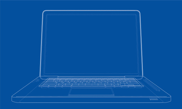 轮廓图的笔记本电脑图片下载