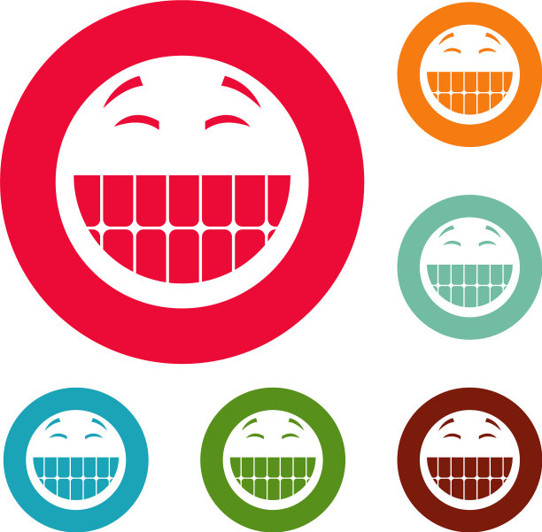 微笑图标圈集图片下载