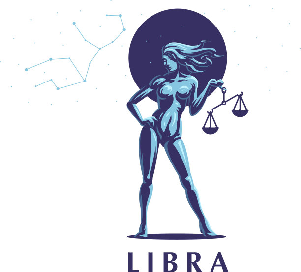 一个女人拿着天平图片下载