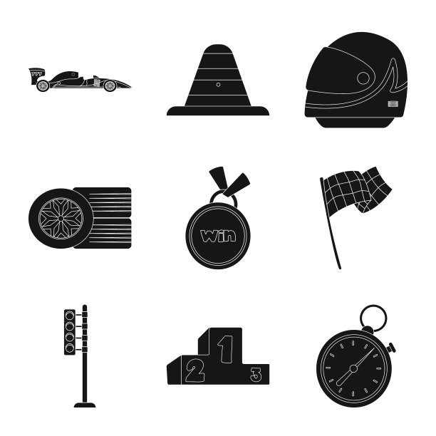 汽车及汽车拉力赛标志套的设计图片下载