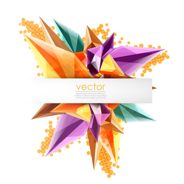 彩色盛开的水晶图片下载