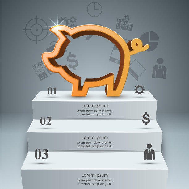 猪钱楼梯梯子-商业信息图图片下载