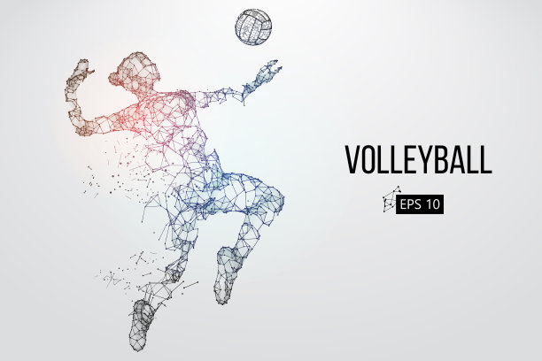 轮廓排球运动员图片下载
