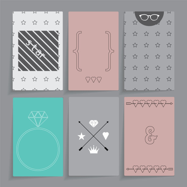 现代婚礼卡片图片下载