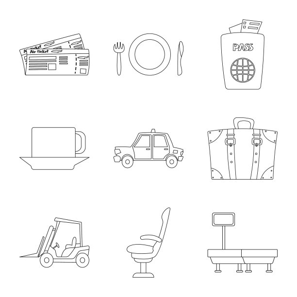 机场和飞机图标图片下载