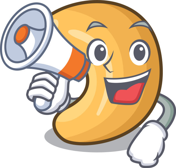 与扩音器字符腰果堆上图片下载