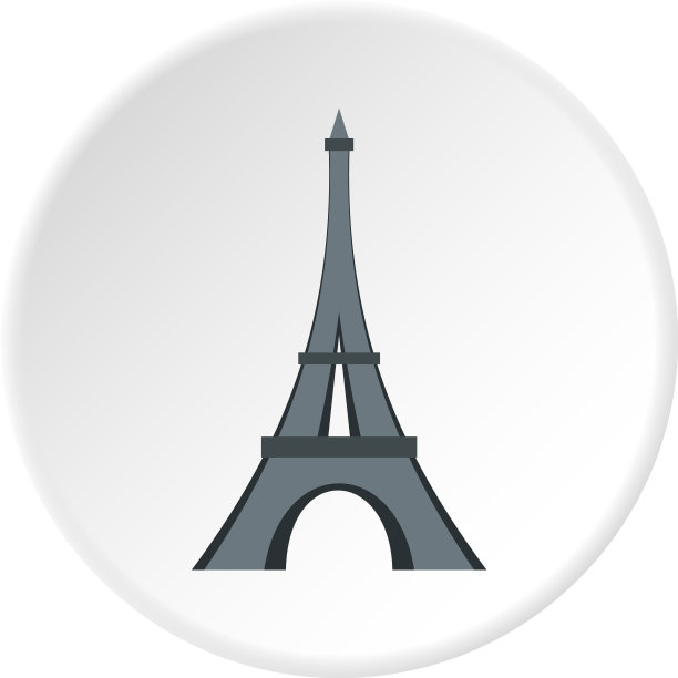 埃菲尔铁塔标志圈图片下载