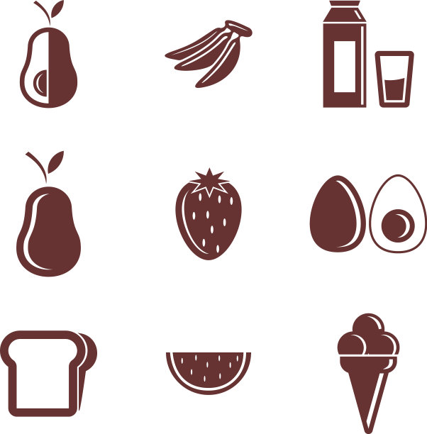 设置食品图标标志概念图标标志食品图片下载