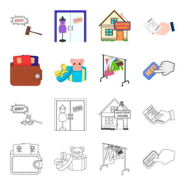 钱包里有信用卡和其他网页图标图片下载