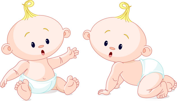 甜蜜的一对双胞胎图片下载