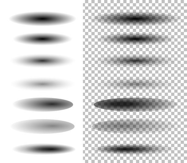 透明的椭圆形的影子图片下载