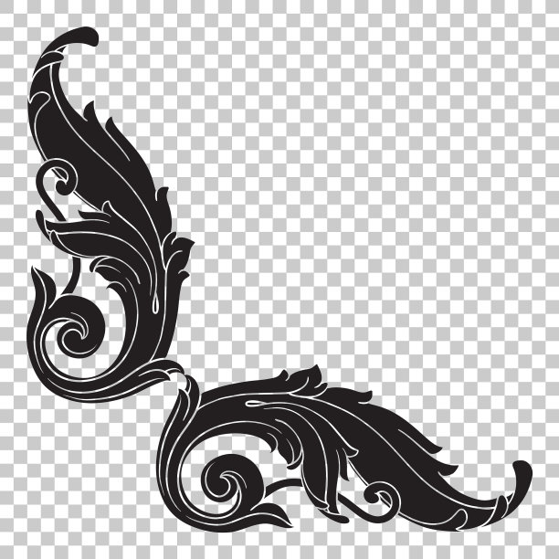 角落巴洛克装饰装饰元素图片下载