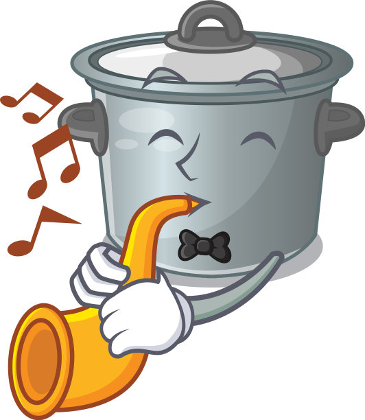 用小号卡通汤锅煮用的食物图片下载