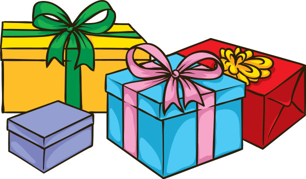 彩色礼盒图片下载