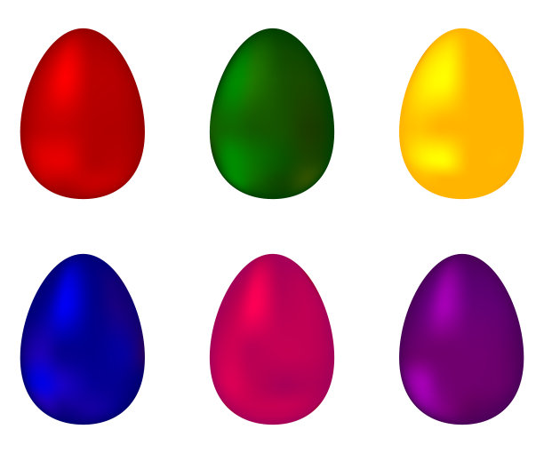 收集五颜六色的鸡蛋图片下载