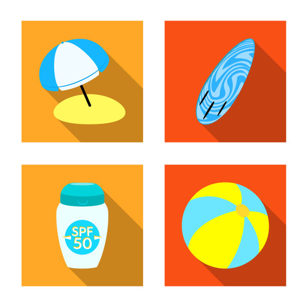 设备和游泳图标的孤立对象图片下载