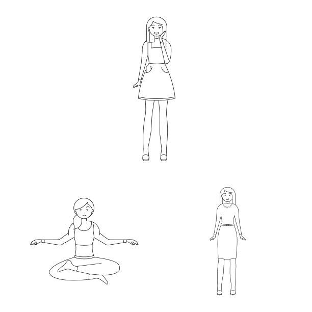 设计姿态和情绪的符号集图片下载