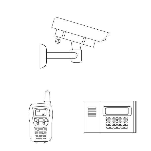 办公室和房子的标志设置图片下载