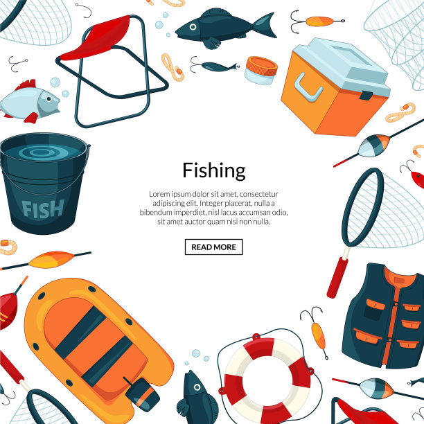 背景渔具图片下载