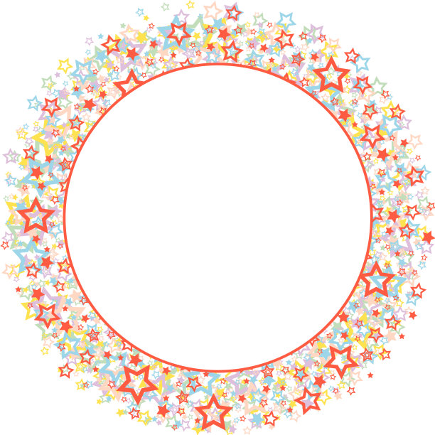 带星星的圆框图片下载