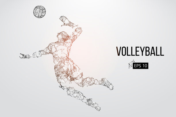 轮廓排球运动员图片下载