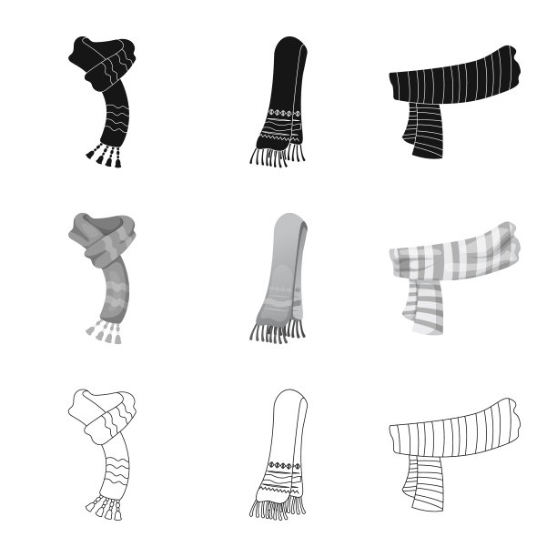 围巾和披肩标志套的设计图片下载