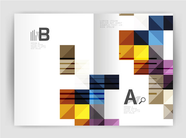 现代极简几何方形业务图片下载