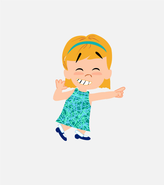 白人女孩指着他左边的奇怪东西图片下载